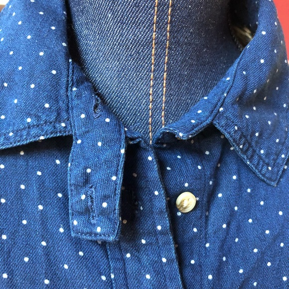 Free People NWT Sage Contrast Shirt Blue Small, - Picture 5 of 8